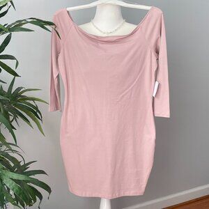 Charlotte Russe Size L Dress New With Tag Blush Pink Slightly Off Shoulder